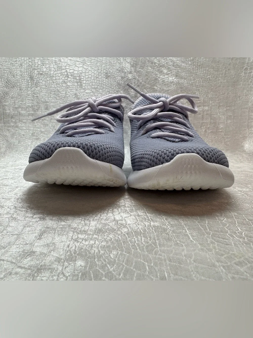 Adidas Cloudfoam Silver Violet Pure Big Kid Size 3 shoes